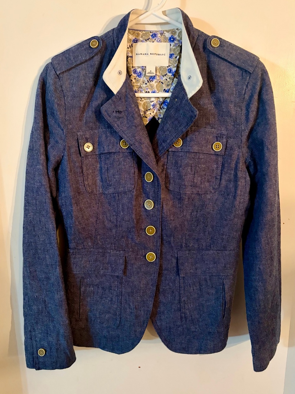 Banana Republic Blue Button Blazer